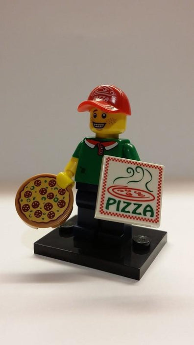 LEGO Minifigure-Pizza Delivery Guy-Collectible Minifigures / Series 12-Creative Brick Builders